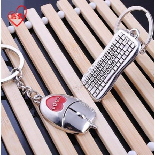 Pair Mouse and Keyboard Key Ring