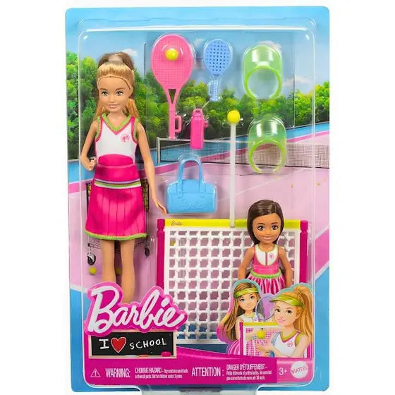 Barbie Family Chelsea & Stacie Tennis Playset HRG83