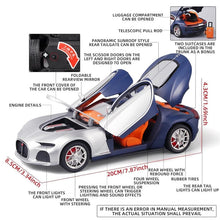 1:24 DieCast Bugatti Atlantic with Smoke Effect & Additional Briefcases